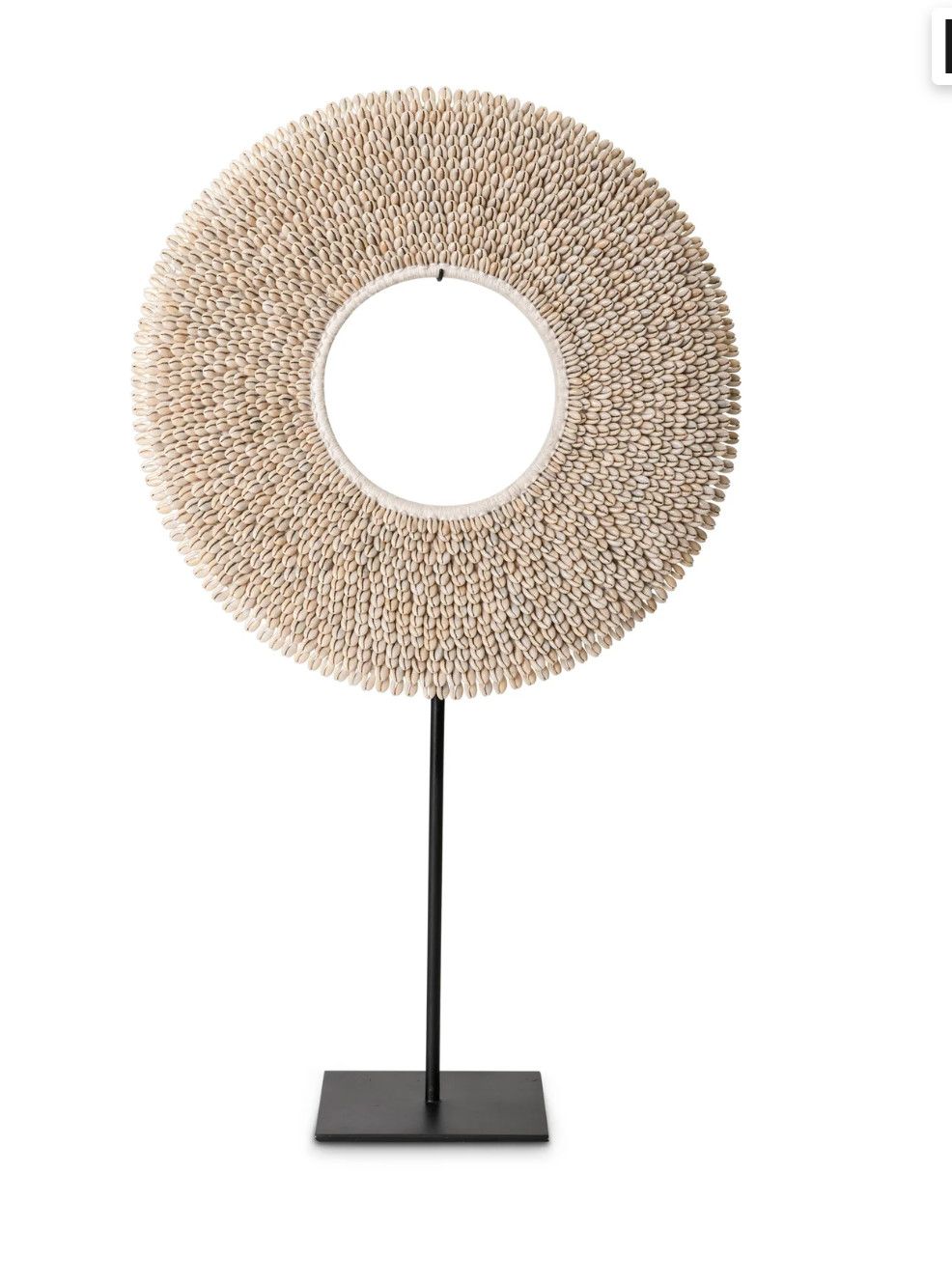 Cowry Shell Necklace on Stand, Large 16&quot; x 26.5&quot;H