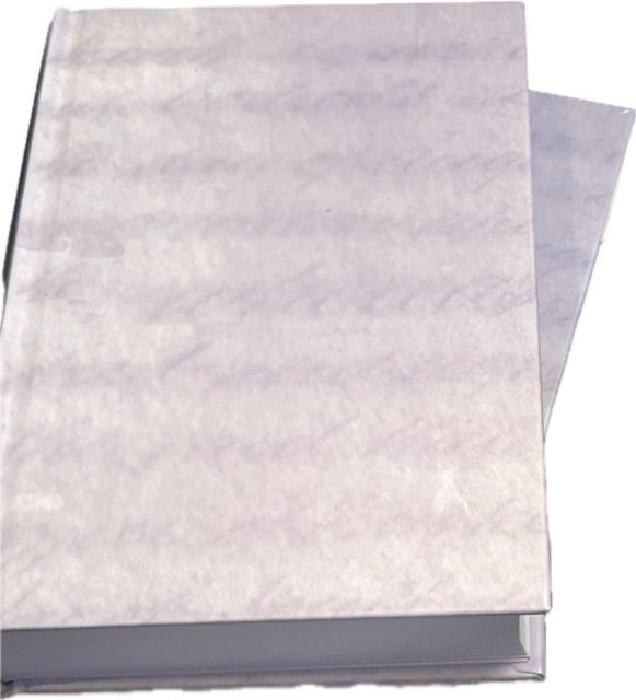Blank Book Journal Light Script Under Gray Lavender