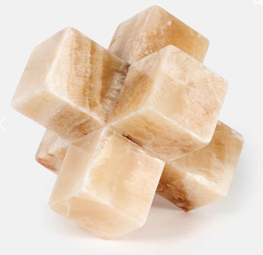 Sculpture, Hand Carved Natural Onyx 7&quot;H x 7&quot;D