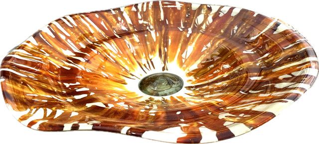 Handblown Glass Centerpiece 21.5&quot;D