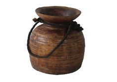 Water Pot With Rope, 13&#39;&#39;x13&#39;&#39;x19&#39;&#39;