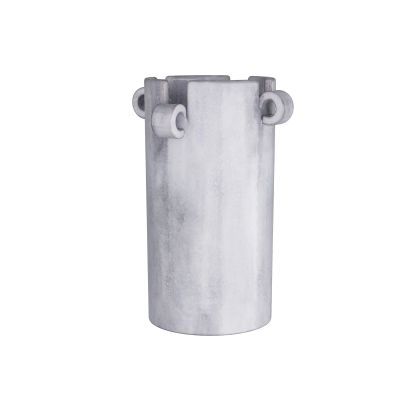 Vase Pale Blue Sheer Glazed Terracotta  7&quot;D x 10&quot;H