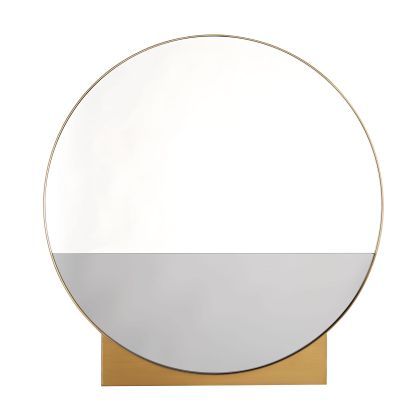 Mirror Two Tone Clear &amp; Smoke w/ Antique Brass Frame