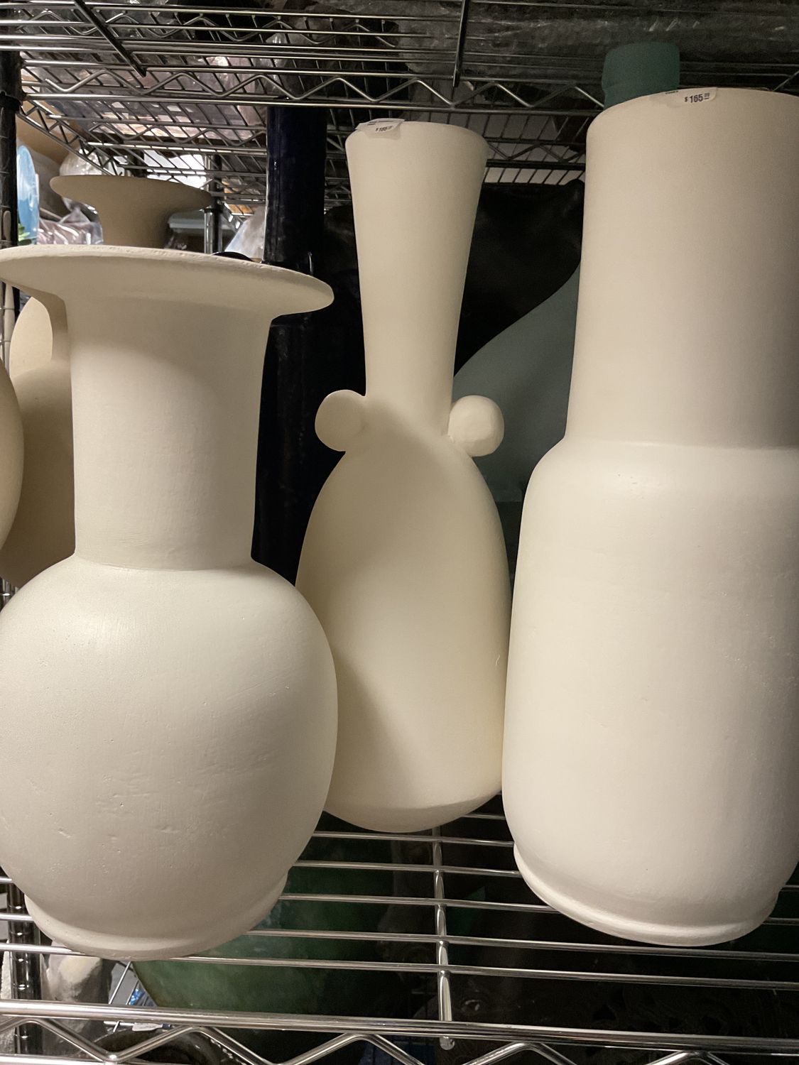 Beige White Washed Vases