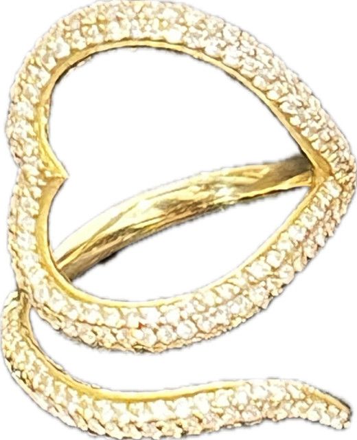 Ring LOVE NOTE Lab Diamond Pave 18k YG 6.5