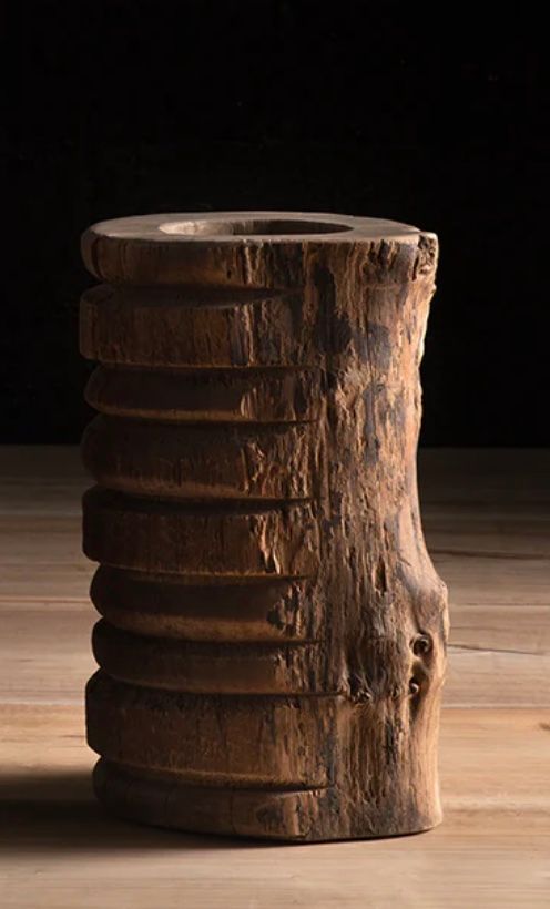 Floor Vase / Umbrella Stand Reclaimed Wood Handcrafted Artisan