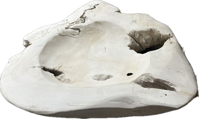 Erosi Bleached Wood Bowl 20 x 19 x 6