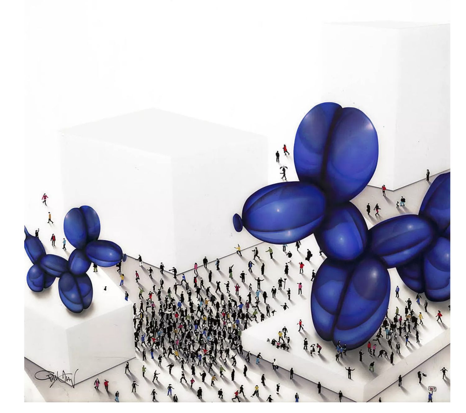 Original Art, Craig Alan &quot;Underdog&quot;, 36&quot; x 36&quot; Framed Oil Giclee, Last 10