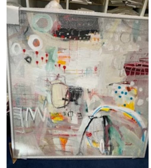 Original Art, &quot;Obsession&quot;Acrylic on Canvas by Torabi, 48&quot; x 48&quot; Framed