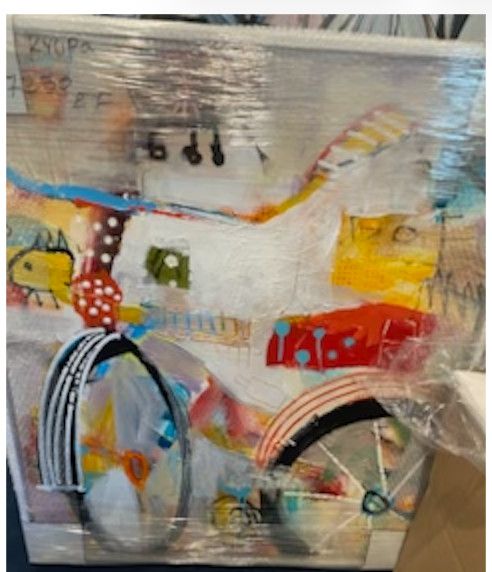 Original Art &quot;Obsession&quot; by Torabi Acrylic on Canvas, 32&quot; x 38&quot; Framed