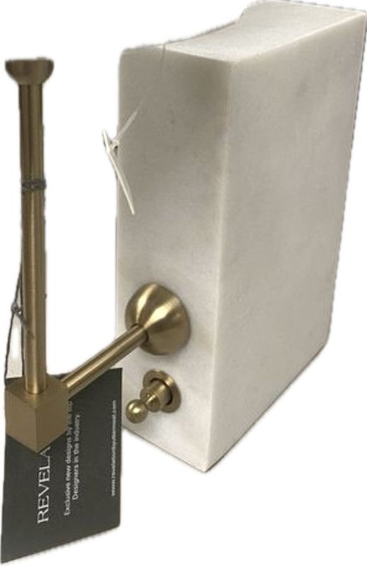 Lamp Mini Marble and Brass 16H,  Regular Shape SHADE 6H X 6 DIA. (IN)