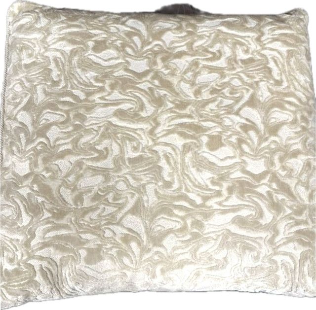 >Pillow Cream Gold Swirl Cut Velvet (2 in stock)