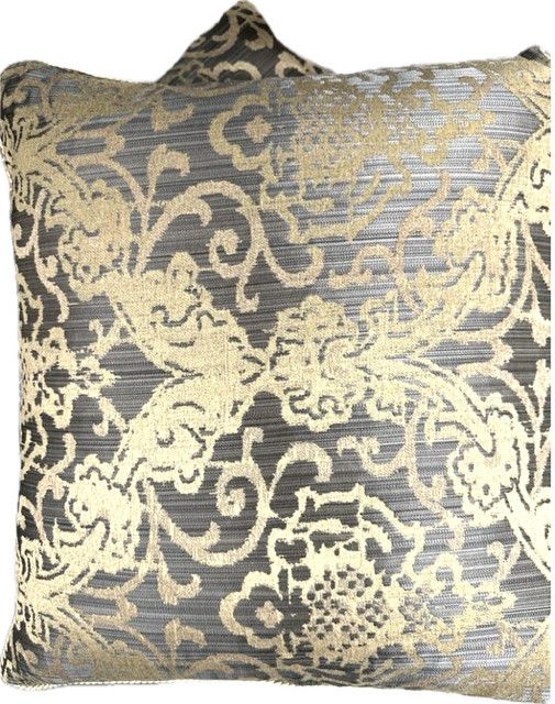 >Pillow Bronze Damask Floral Pattern (2 in stock)