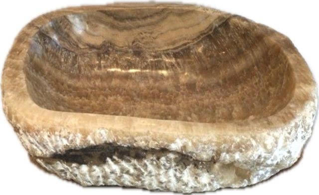 Onyx raw bowl, wine, amber, 18 x 14 x 6