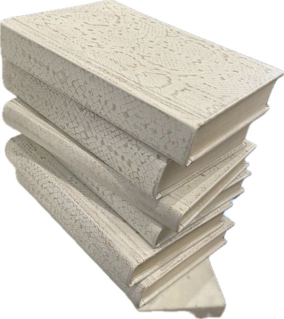 Book Python Leather, soft nude hue, sold Individually