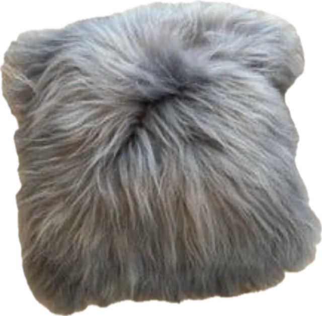 Pillow Square Sheepskin Icelandic Silver