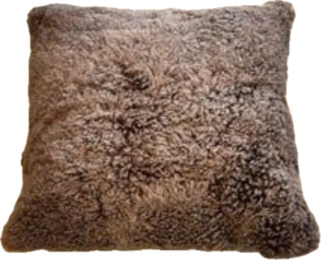 Pillow Curly Square Sheepskin Jarrah Mauve