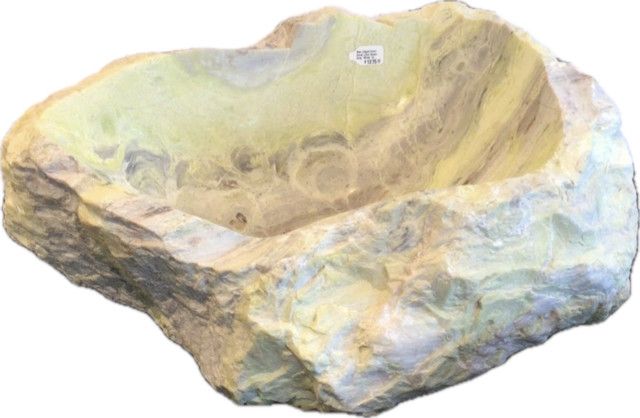 Raw Edged Bowl Doraj Lime Green /Gray/White ,14"L x9"W x6"H