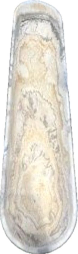 Onyx Canoe Zebra, Matte, Beige/ Creams /Greys , 40"L x  8"W x 3" D