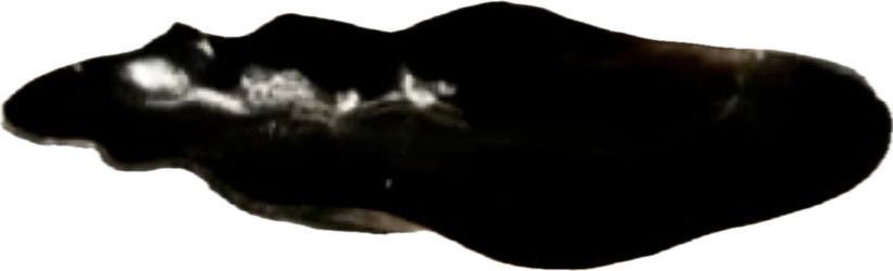 Onyx Canoe, Polished Black With Brown, Raw Edge , 36"L x 9"W x 5"D