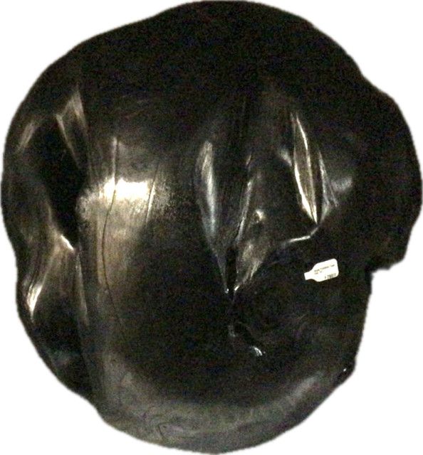 Black Polished Teak Ball 15"