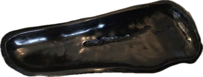 Long Tray Bowl Polished Black Teak 38.5" x 14" Thailand