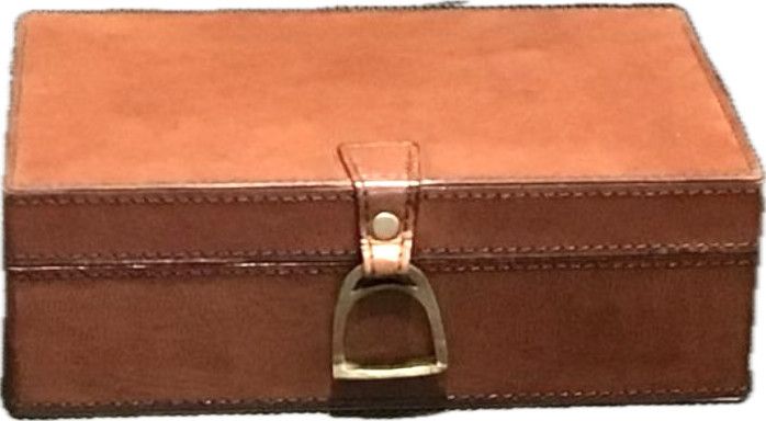 Connaught Leather Box Medium Rec 9.5x6.25x3.25"