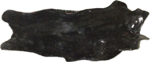Tray Black Teak Polished Long Organic Tray 45 x 18.5, Thailand