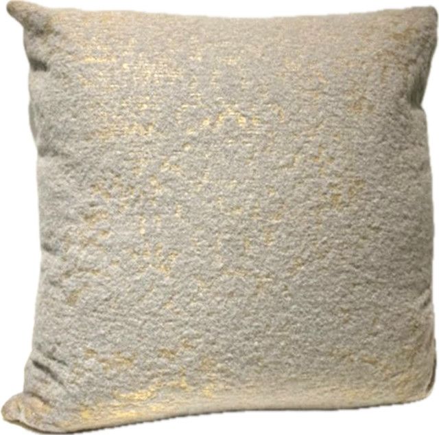 >Pillow HH Studio Flora - Gold &amp; Grey -22" x  22",  50/50 Insert