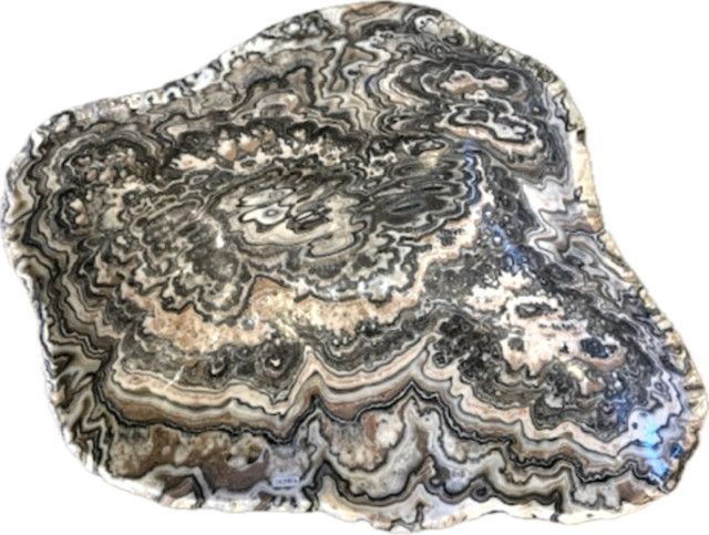 Zebra Onyx Bowl Black/Tan/Wh 19" L x 15" W