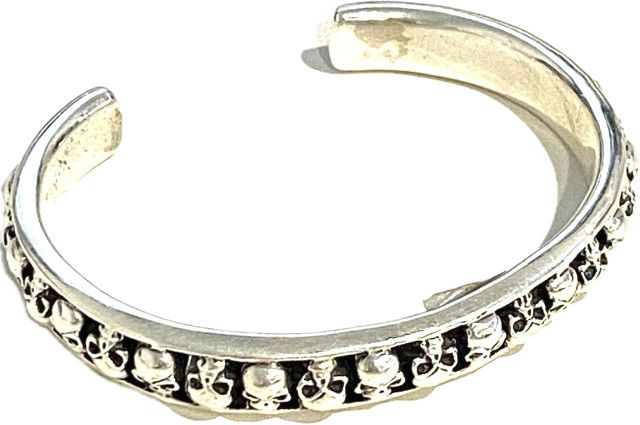 Bracelet Sterling Skull Cuff