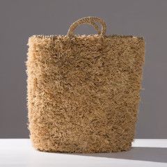 Raffia Basket with Handles Large Morocco