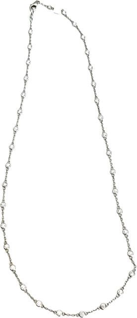 Necklace, Lab diamonds by the yard in 14k WG 1.2 ct