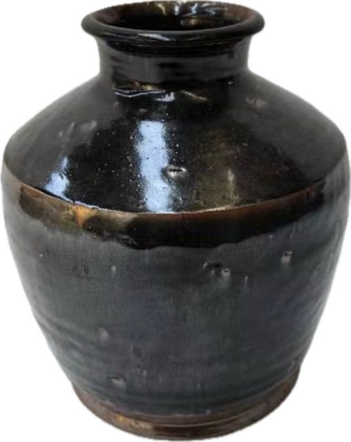 Vintage Rice Wine Pot, Black, 12.5"H