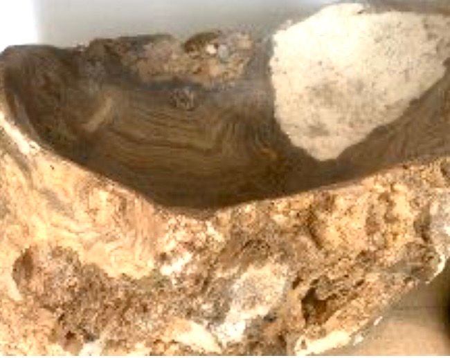 Handcrafted Marble Bowl Raw Edge