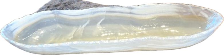 White Onyx Canoe 31" x 9" x 5"