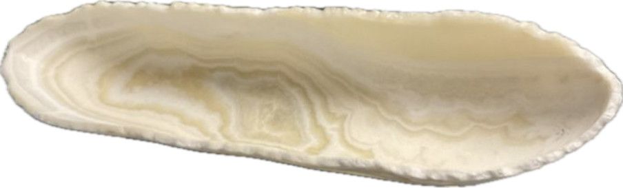 Bowl Canoe Matte Onyx Gold / White 31 x 8 x 9