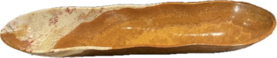 Canoe Bowl Polished Onyx Carmel Tan XL 35.5"