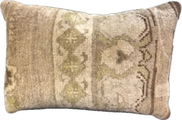 >16" x 24" Vintage Usha Woven Lumbar Pillow, Wool