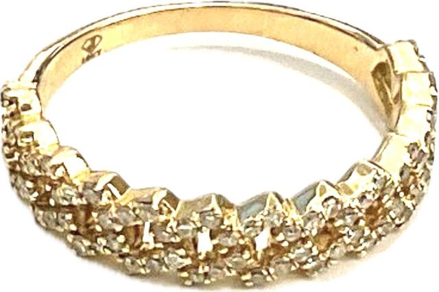 Ring, 10K Yellow Gold with Diamonds in Chain Pattern, .5 Carat