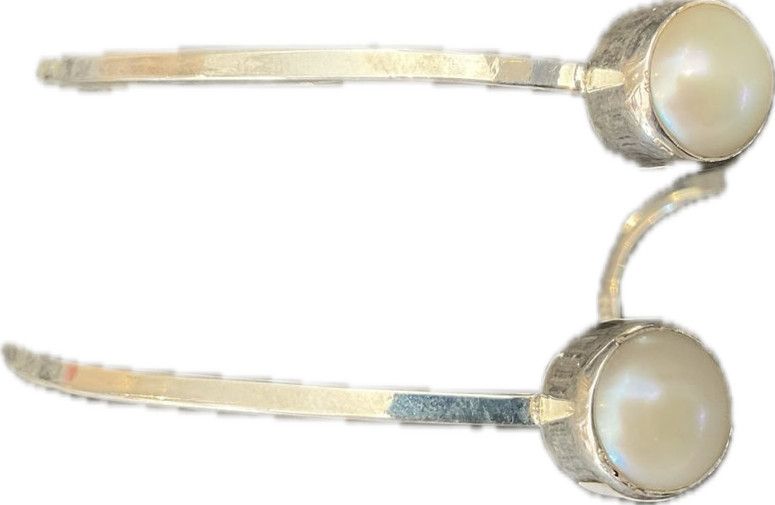 Cuff Sterling  Double Freshwater Pearl