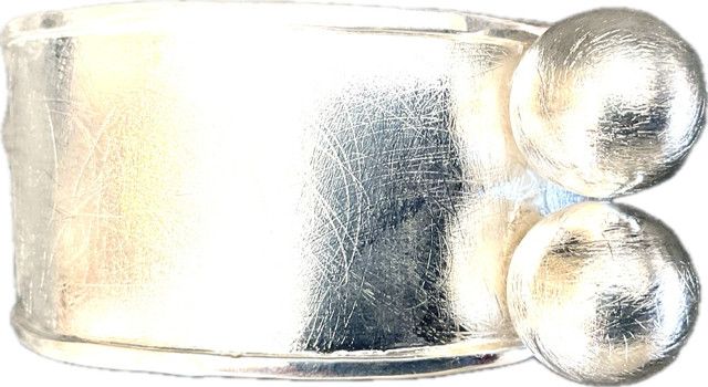 Cuff Sterling Two Sphere Brushed
