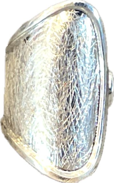 Ring Brushed Sterling Wrap Adjustable