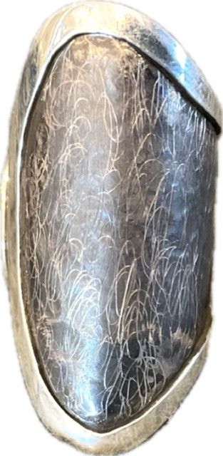 Ring Large Sterling Oxidized Wrap Adjustable