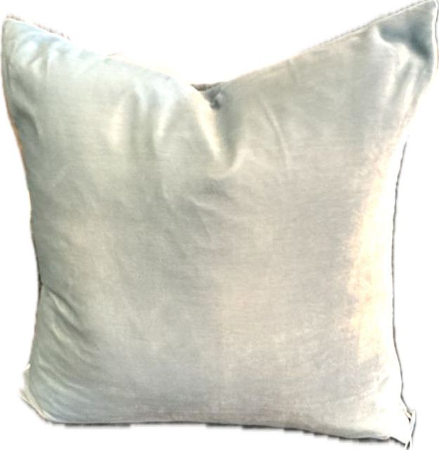 Pillow 22x22 Velvet Ombre Soft Blue