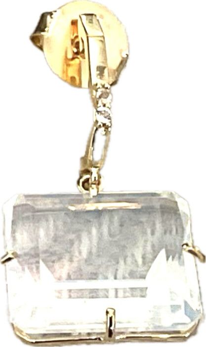 Earrings Opal Quartz 26.7cts. Wht Topaz Accent Vermeil