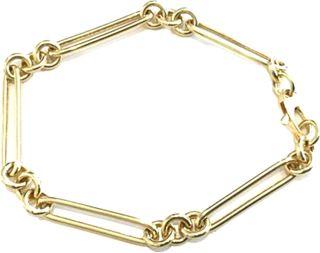 Bracelet, 14K Gold Link Bracelet,7"