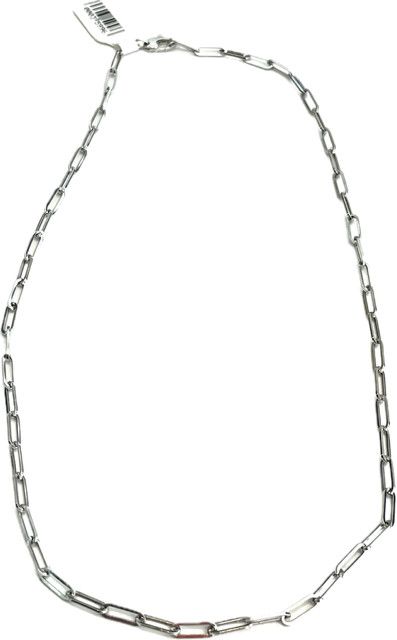 Necklace, Sm 14K White Gold Paperclip Link Chain, 18"