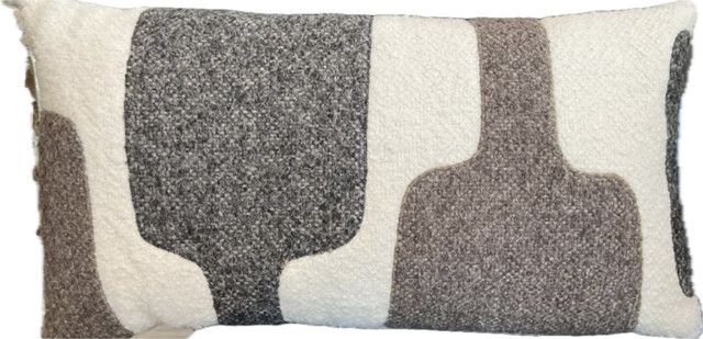 Lumbar Long Pillow Boucle Nat Combo 14x26