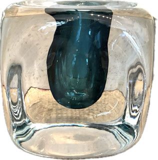 Vase, Azure Square Glass